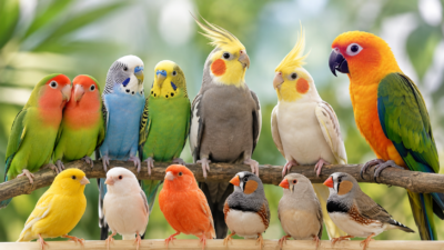Pareja de Lovebirds Fischer
